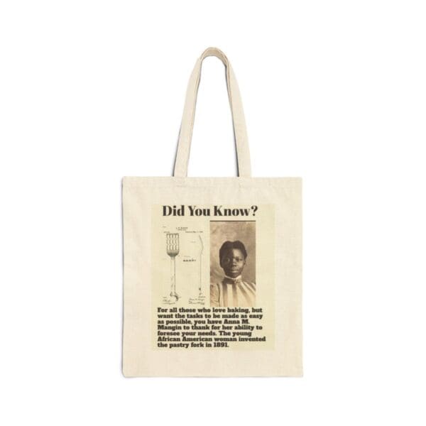 Tote bag with image of a woman and text "Did You Know?"