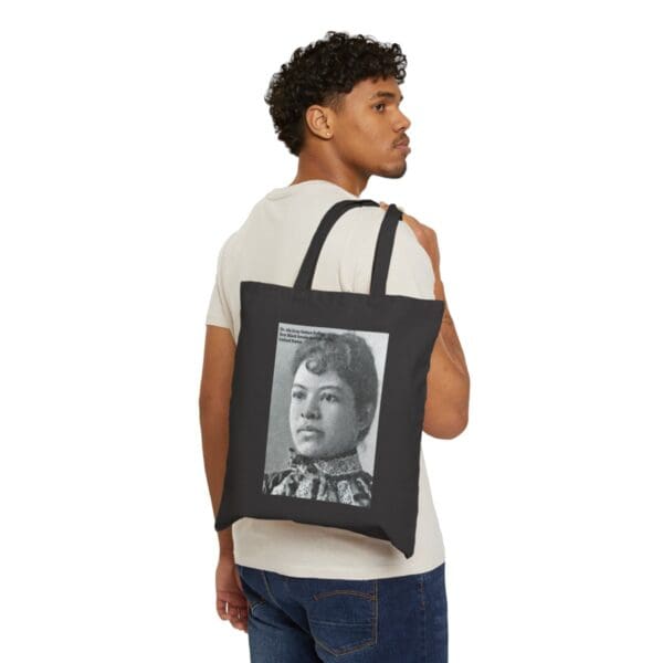 Black tote bag with Dr. Ida Gray Nelson image.