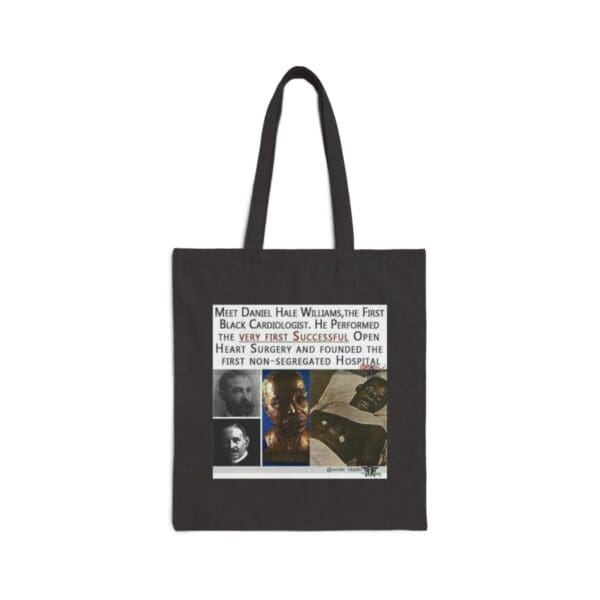 Black doctor Daniel Hale Williams tote bag.