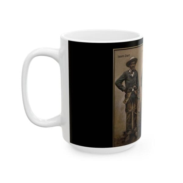 Mug with Isom Dart photo on it.