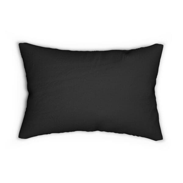 Black rectangular pillow on white background.