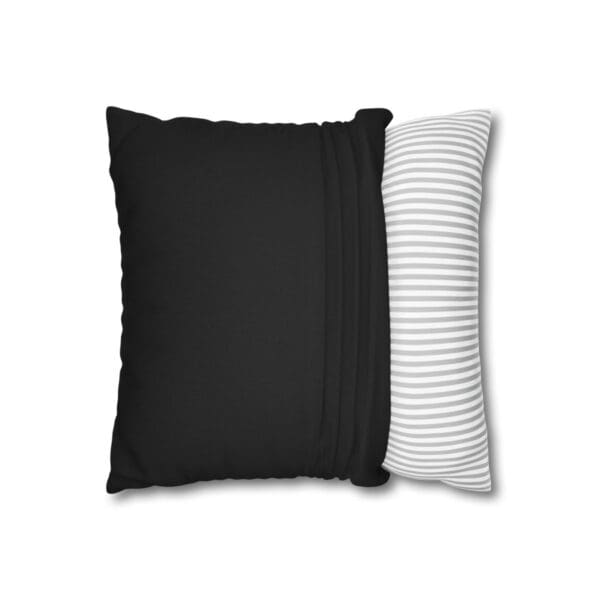 Black and white striped pillow set.