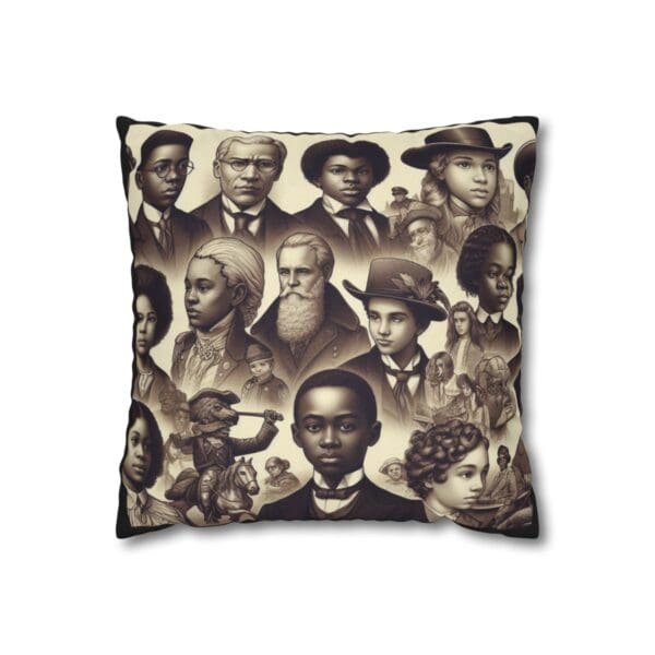 Pillow featuring black historical figures.