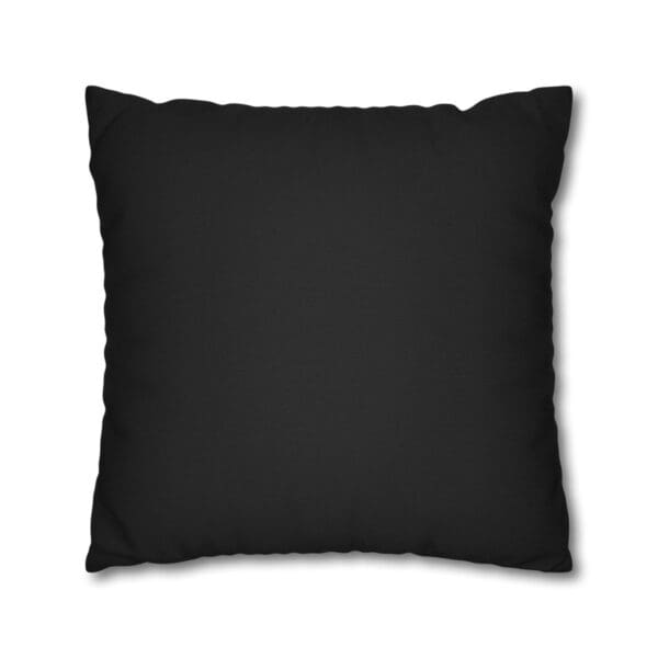 Black plain cushion pillow isolated.