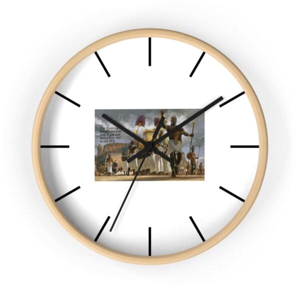 Clock with a picture of a Kushite king.