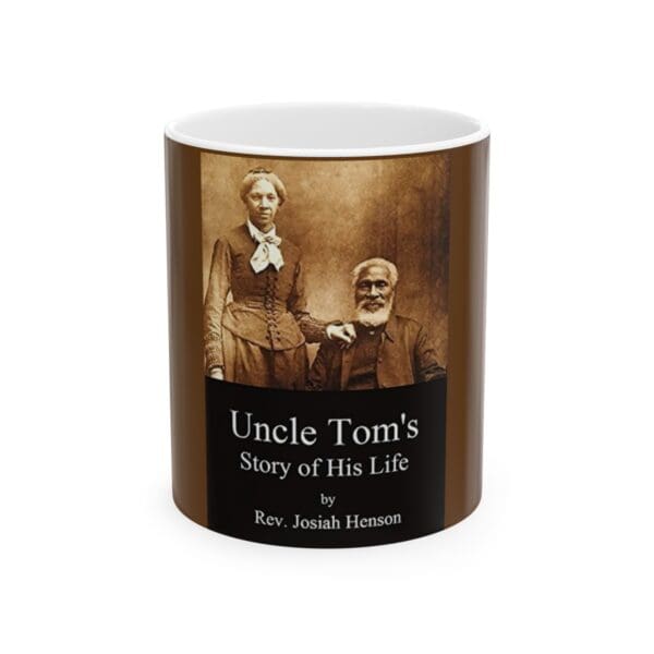 Uncle Tom's Cabin book mug with portrait.