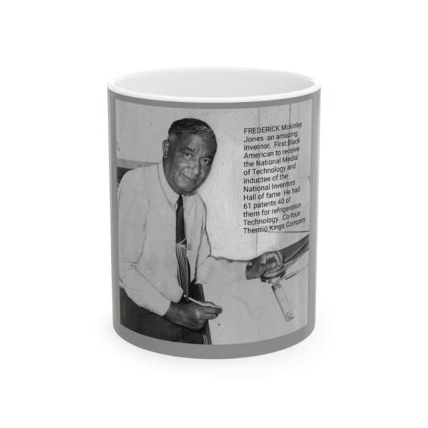 Frederick McKinley Jones, Black inventor, coffee mug.