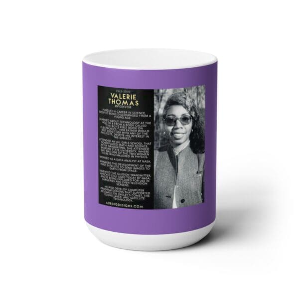 Valerie Thomas, inventor, mug design.