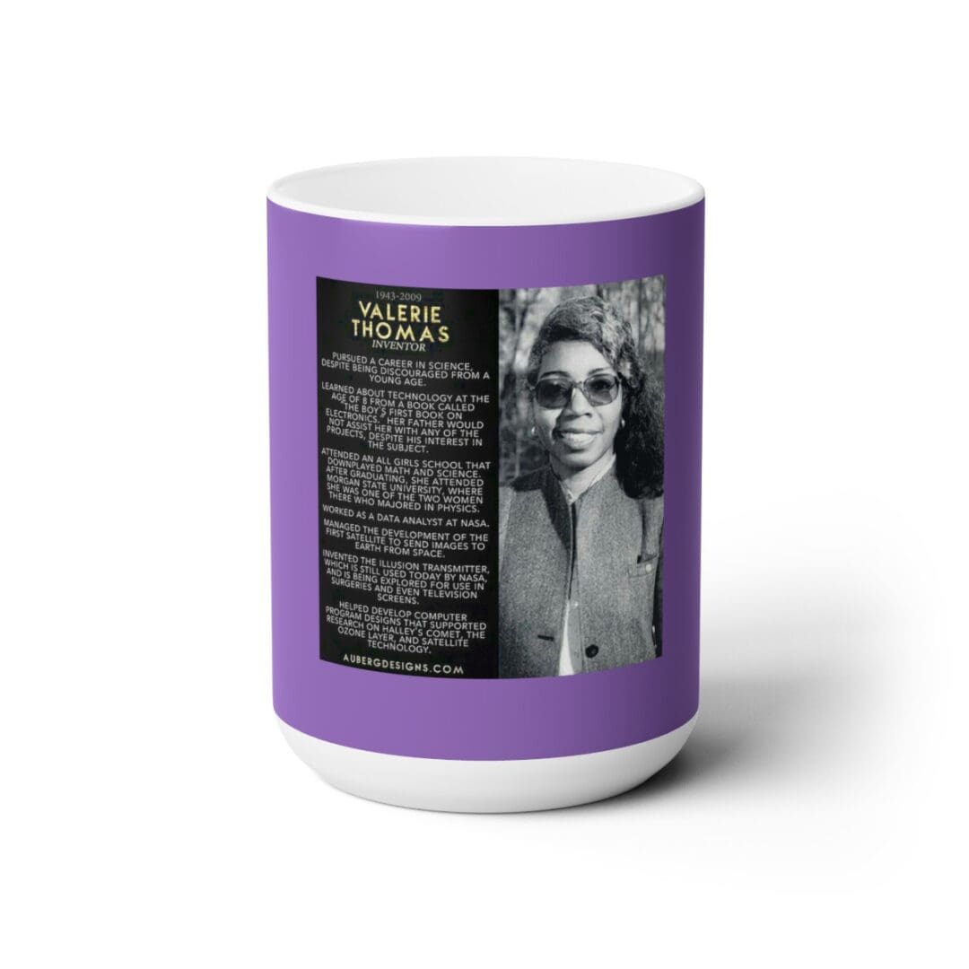 Valerie Thomas, inventor, mug design.