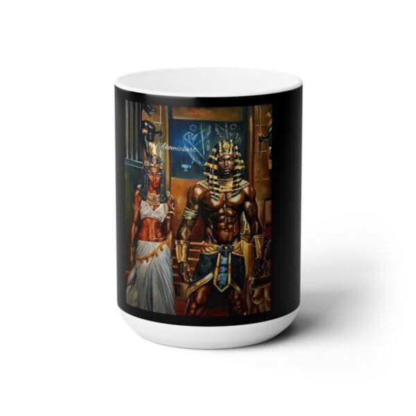 Black Egyptian king and queen mug.