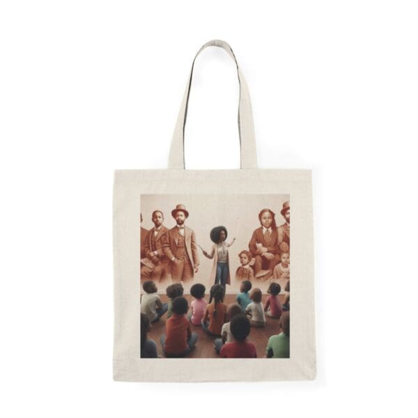 Tote bag with a picture of Black history figures.