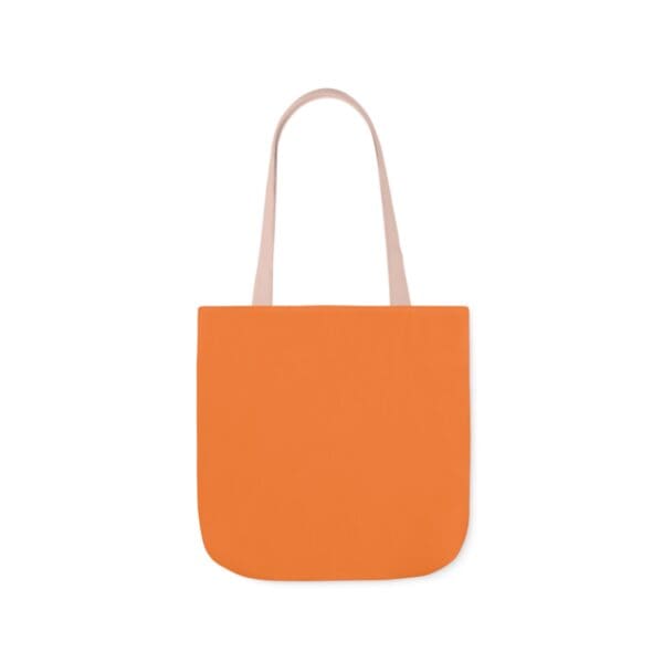 A bag with two handles and an orange background