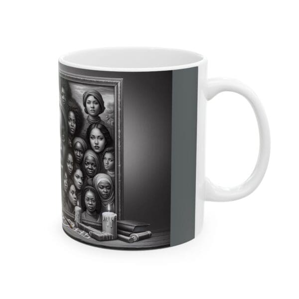 Ceramic Mug, (11oz, 15oz) ARTISTIC MUG- BLACK WOMEN OUR BACKBONE) - Image 4