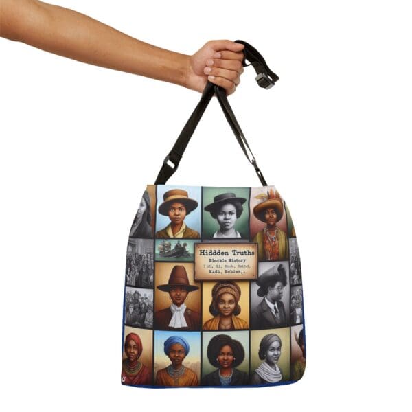 Adjustable Tote Bag (AOP)  (BLACK ART) - Image 4