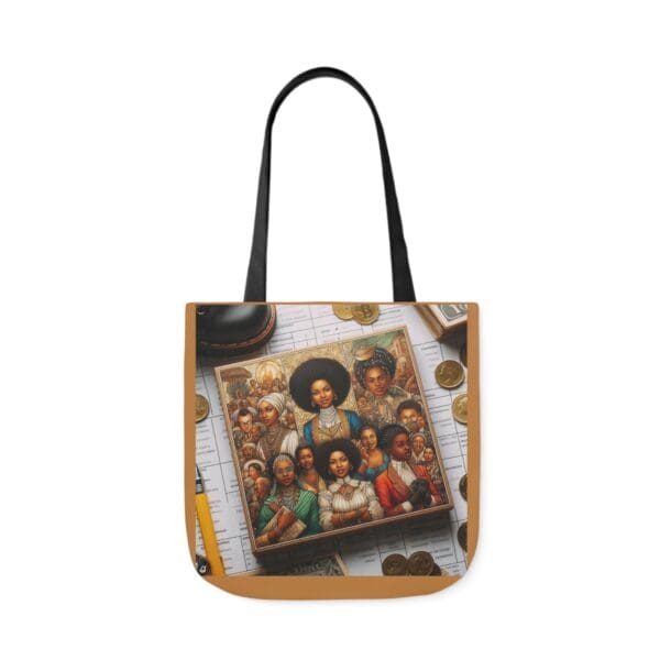 Cotton Canvas Tote Bag  (BLACK ART TOTE BAG) - Image 45