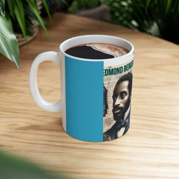 A coffee mug with an image of jesus on it.