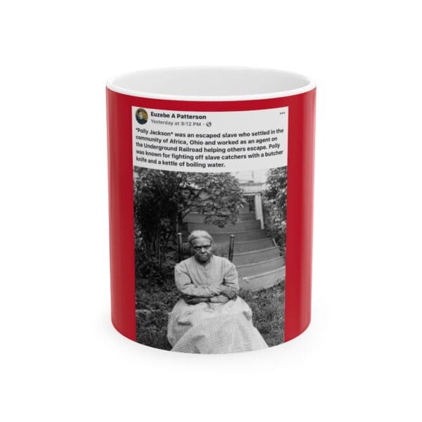 Frosted Glass Mug (POLLY JACKSON) -(AUNT POLLY)