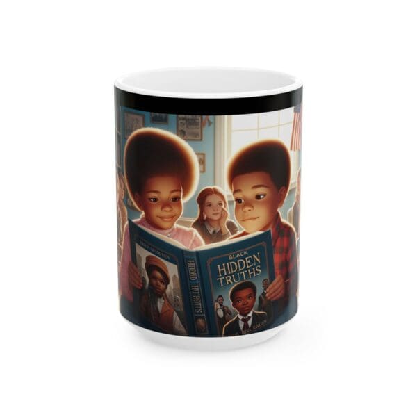 Ceramic Mug, (11oz, 15oz) (BLACK ART MUG-HISTORY BEING REVEAL) - Image 5