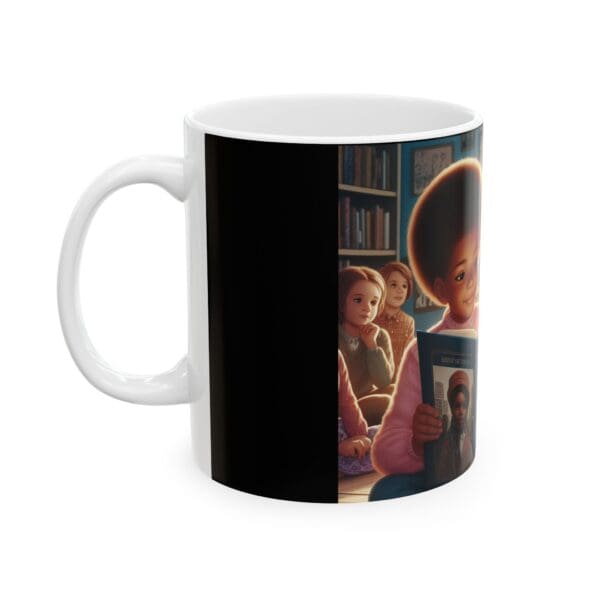 Ceramic Mug, (11oz, 15oz) (BLACK ART MUG-HISTORY BEING REVEAL) - Image 3