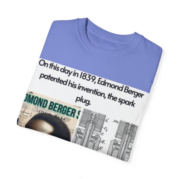 A t-shirt with a newspaper advertisement on it.