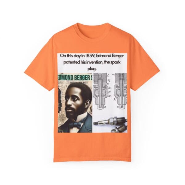 A t-shirt with an image of a man and the words " in this day is 1 8 7 5, edward eager.