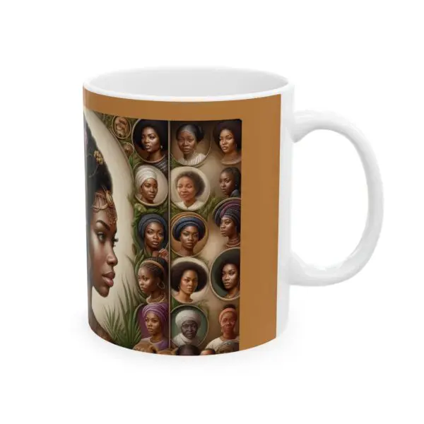 Ceramic Mug, (11oz, 15oz) (BLACK ART MUG-THE QUEENS) - Image 4