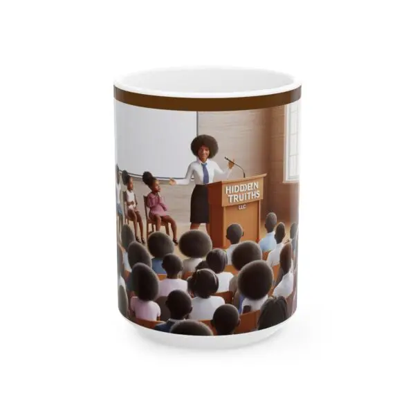 Ceramic Mug, (11oz, 15oz) BLACK ART -TEACH THE CHILDREN) - Image 5