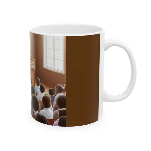 Ceramic Mug, (11oz, 15oz) BLACK ART -TEACH THE CHILDREN) - Image 4