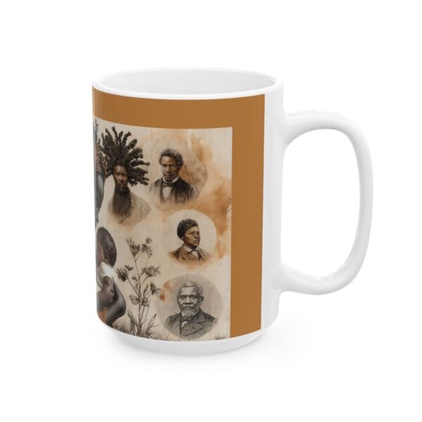 Ceramic Mug, (11oz, 15oz)  (BLACK ARTSTIC MIUG) - Image 8