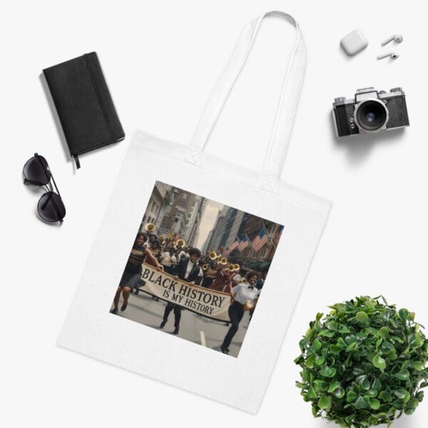 Cotton Tote (BLACK ARTISTIC  TOTE BAG) - Image 3