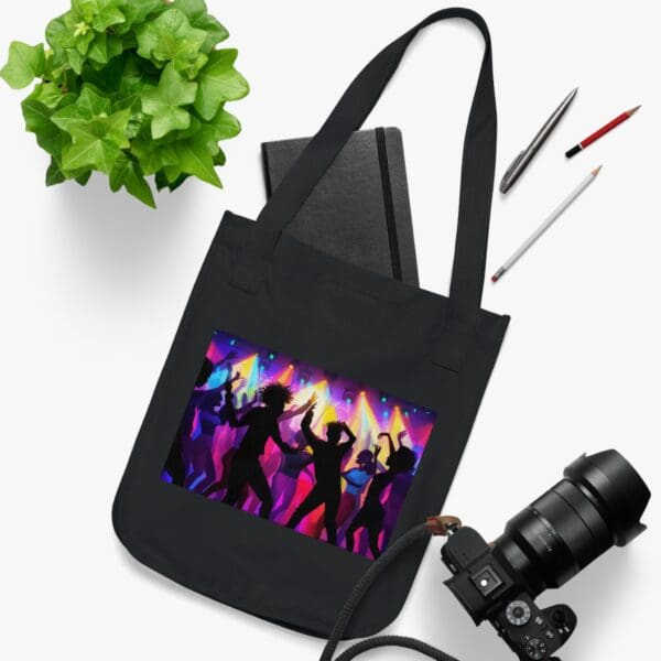 Organic Canvas Tote Bag  (BLACK ART TOTE BAGS) - Image 7