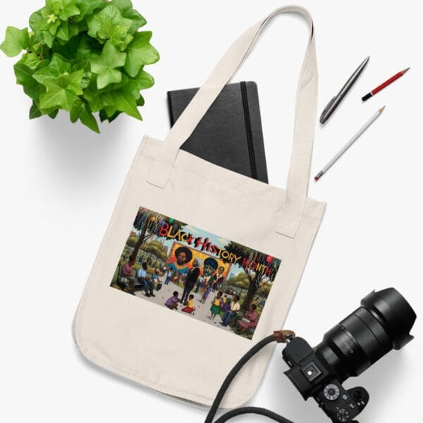 Organic Canvas Tote Bag  (ARTISTIC TOTE BAG) - Image 3