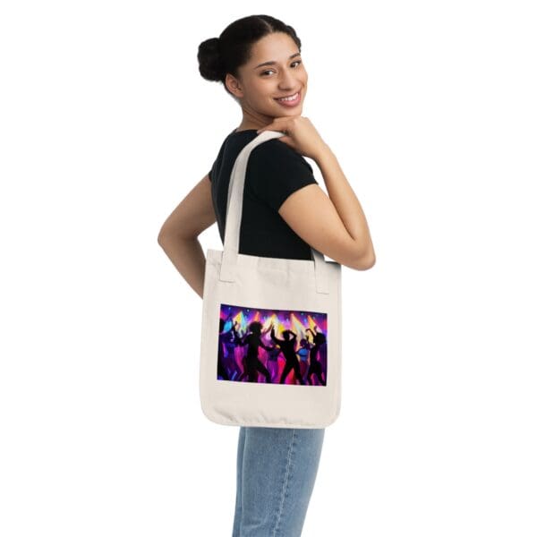 Organic Canvas Tote Bag  (BLACK ART TOTE BAGS) - Image 4