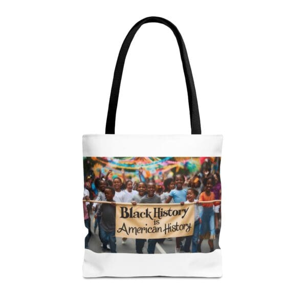 Tote Bag (AOP)  (BLACK ART TOTE BAG) - Image 3