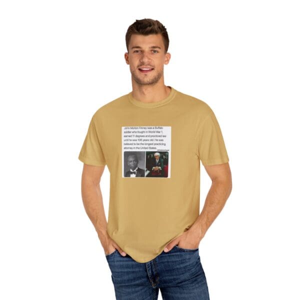 Unisex Garment-Dyed T-shirt "John Morton-Finney: Eleven Degrees, One Unbreakable Spirit." - Image 16