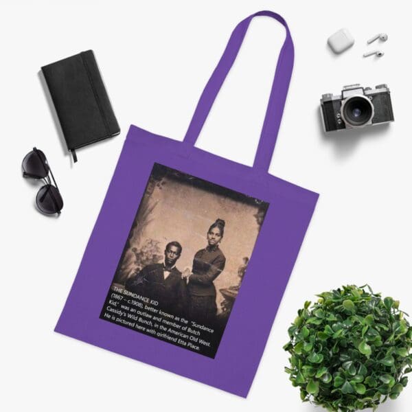 Cotton Canvas Tote Bag "Sundance Kid & Etta Place: Ride with Outlaw Legends!" - Image 24
