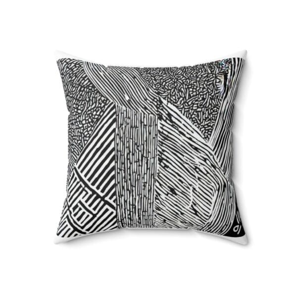 Modern Abstract Throw Pillow - Black & White Décor 🛋️ “Sleek Contrast. Timeless Comfort.” ✨ - Image 7