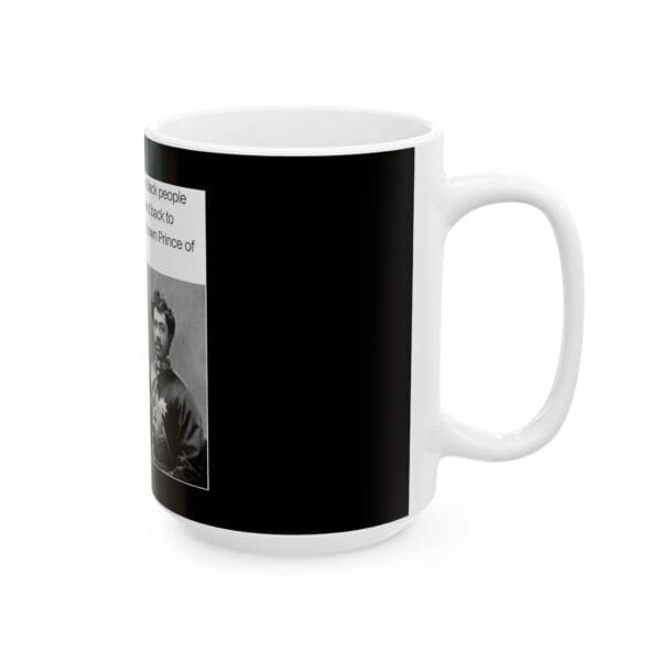 Black Mug, 15oz "Leleiohoku: A Royal Vision, A Timeless Sound." - Image 8