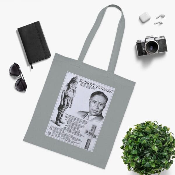 Cotton Canvas Tote Bag "Signal for Change – Carry Garrett Morgan’s Legacy" - Image 6