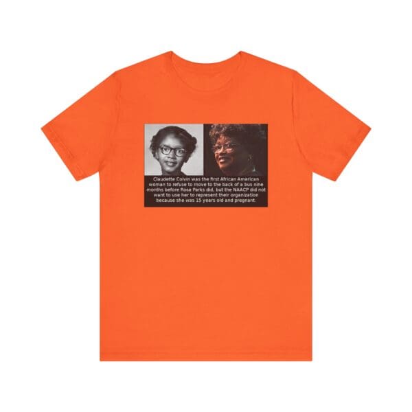 Unisex Jersey Short Sleeve Tee "Before Rosa Parks, There Was Claudette Colvin" - Image 5