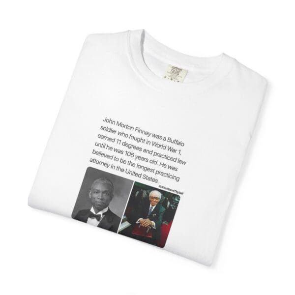 Unisex Garment-Dyed T-shirt "John Morton-Finney: Eleven Degrees, One Unbreakable Spirit." - Image 3
