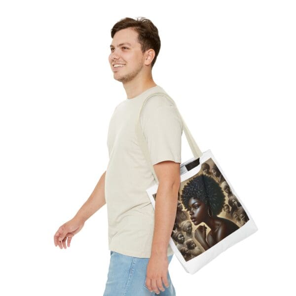 Tote Bag (AOP) "A gaze unbroken. A legacy unshaken." - Image 43