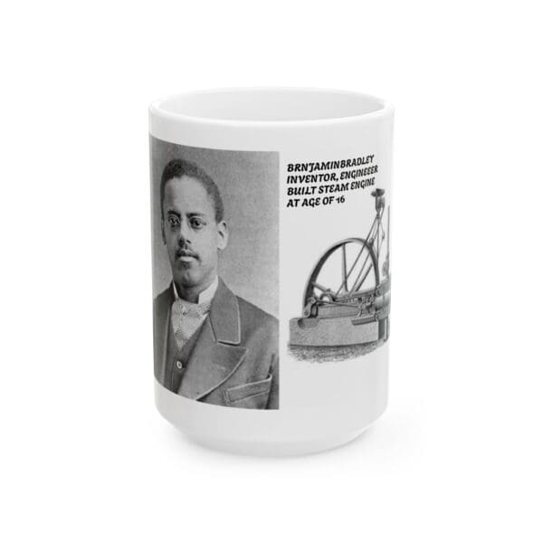 Ceramic Mug, (11oz, 15oz) Benjamin Bradley—A Mind That Moved Machines and History" - Image 5