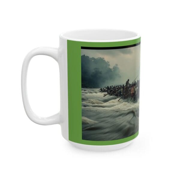 Ceramic Mug, (11oz, 15oz) "The Rapids May Roar, But We Row Forward" - Image 7