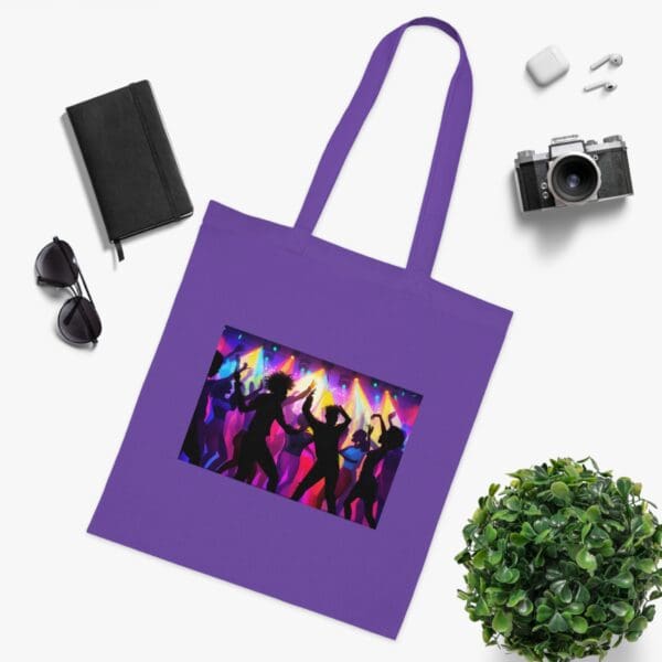 Organic Canvas Tote Bag Vibrant Nightlife Celebration" Canvas Bag - Image 24