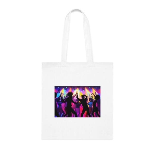 Organic Canvas Tote Bag Vibrant Nightlife Celebration" Canvas Bag