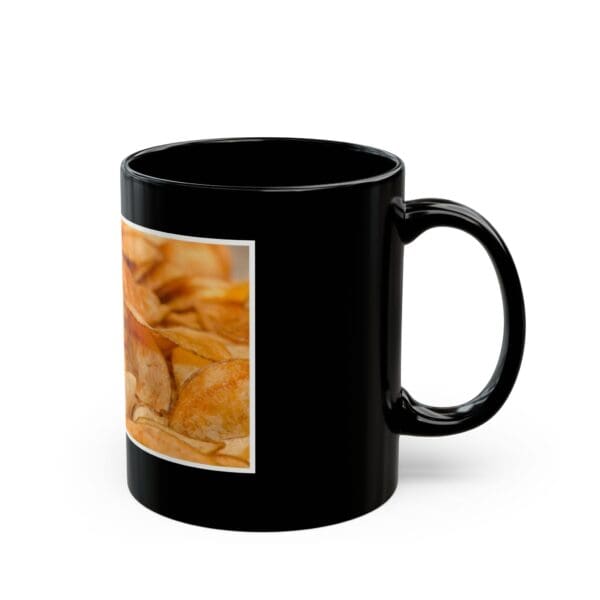 Black Mug (11oz, 15oz) "The Chip That Changed Snack History – George Crum" - Image 2