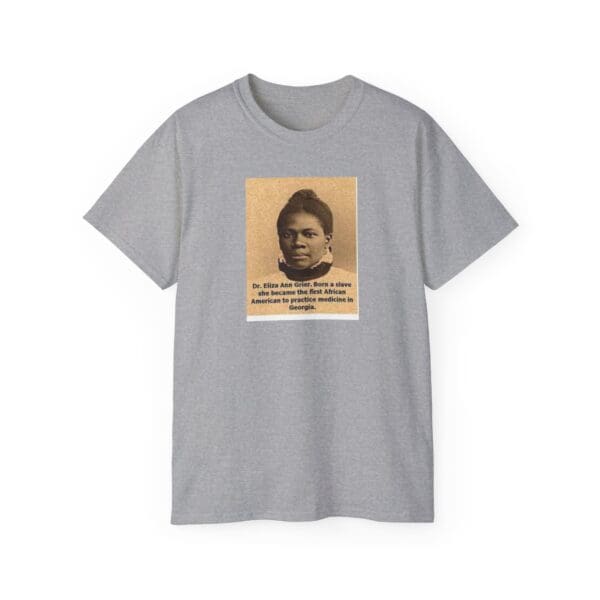 Unisex Ultra Cotton Tee "Dr. Eliza Ann Grier: From Cotton Fields to Medical Excellence." - Image 5