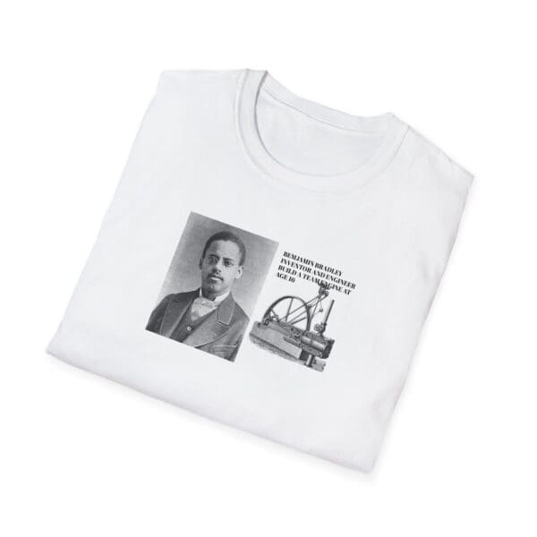 Unisex Softstyle T-Shirt "Benjamin Bradley: Steam Power, Genius, and Resilience." - Image 4