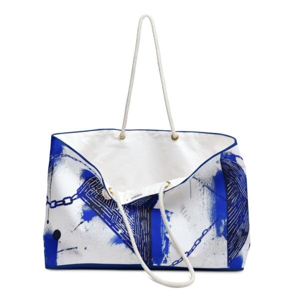 Blue Arrow Design Weekender Bag - Stylish Travel Tote for Weekend Getaways - Image 3